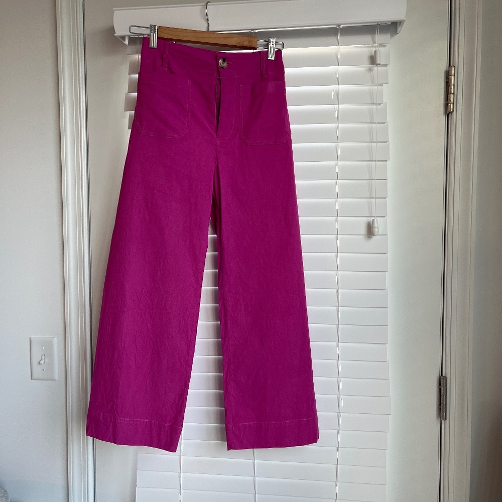 Maeve by Anthro The Colette Crop Wide Leg Pants